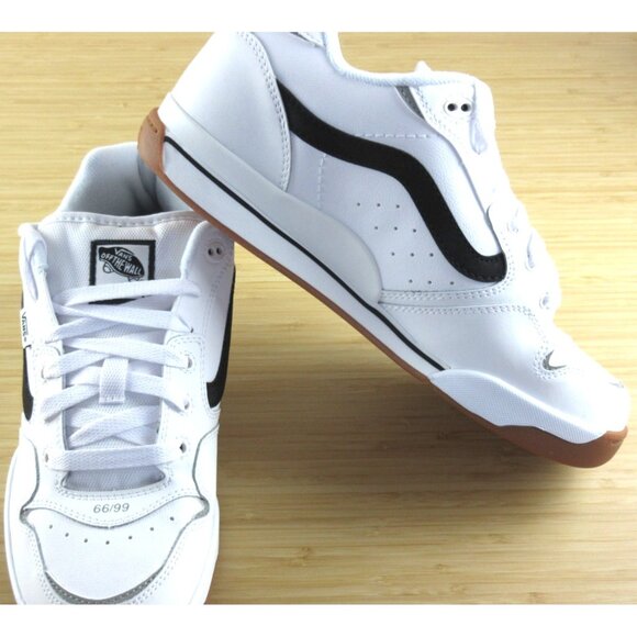 Vans Men\'s Geoff Rowley XLT White Black Lace up Skate Shoes sizes NIB main image 2